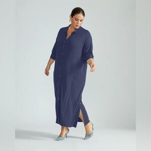 Universal Standard Sally Liquid Jersey Shirt Dress